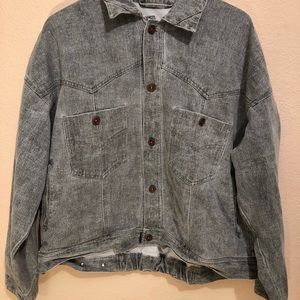 Esprit Vintage silvertone oversized denim jacket